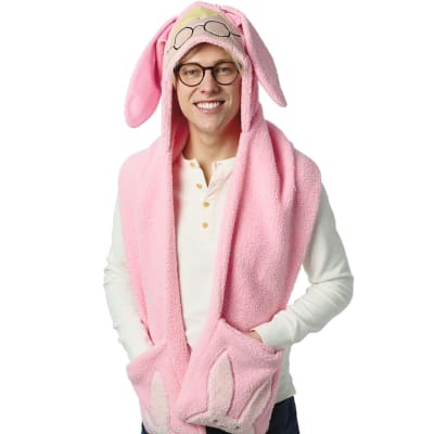 A Christmas Story™ Ralphie's Pink Bunny Suit Hooded Scarf With Pockets