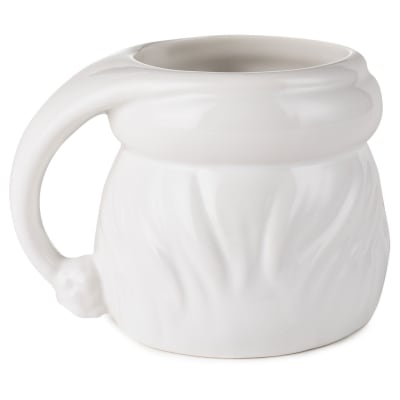 White Sculpted Santa Mug