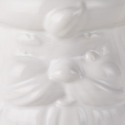 White Sculpted Santa Mug