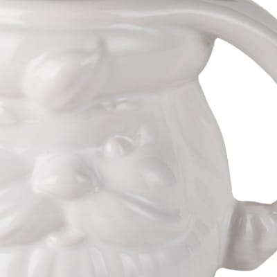 White Sculpted Santa Mug