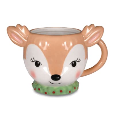 Sculpted Reindeer Mug