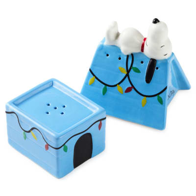 Peanuts® Snoopy on Holiday Doghouse Salt and Pepper Shakers, Set of 2