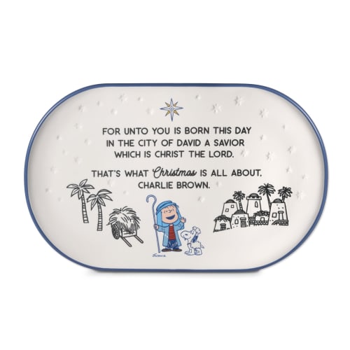 Peanuts® Linus Nativity Speech Oval Platter