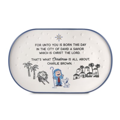 Peanuts® Linus Nativity Speech Oval Platter