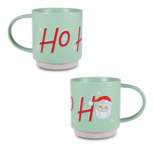 Mint Green Ho Ho Ho Santa Mug