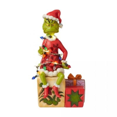 Jim Shore | Grinch on Present Figurine