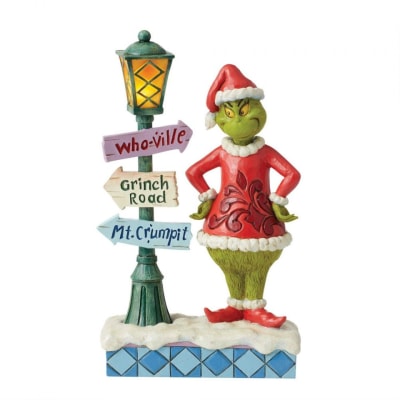 Jim Shore | Grinch Standing by Lit Lamppost Figurine