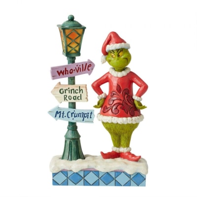Jim Shore | Grinch Standing by Lit Lamppost Figurine