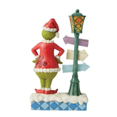 Jim Shore | Grinch Standing by Lit Lamppost Figurine