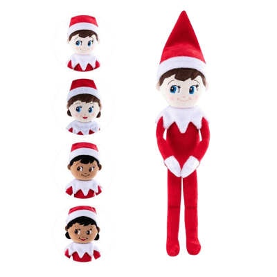 The Elf on the Shelf® | Plushee Pals® Snugglers Girl, With Dark Skin and Brown Eyes Plush