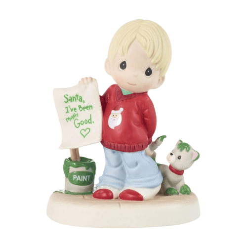 Precious Moments | Santa, I’ve Been Mostly Good, Boy Figurine