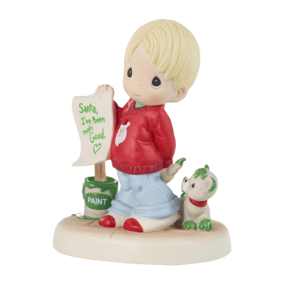 Precious Moments | Santa, I’ve Been Mostly Good, Boy Figurine