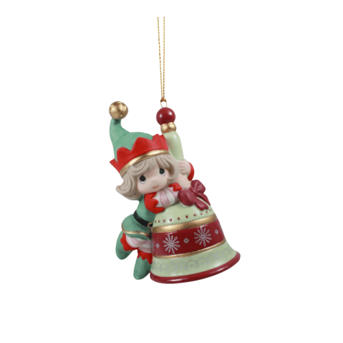 Precious Moments | Girl On Bell Annual Elf Figurine