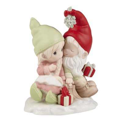Precious Moments | Gnomie Wishes and Mistletoe Kisses Figurine