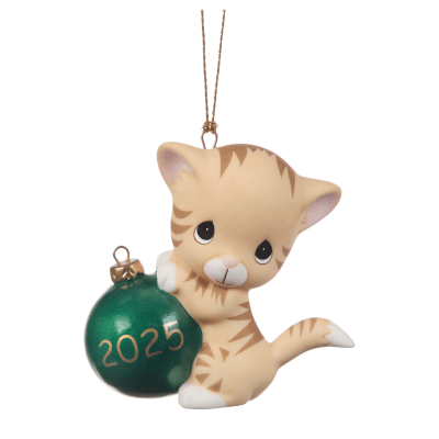 Precious Moments | Purr-fectly Festive 2025 Dated Cat Ornament