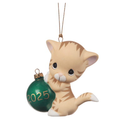 Precious Moments | Purr-fectly Festive 2025 Dated Cat Ornament