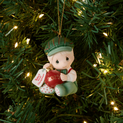 Precious Moments | Baby’s First Christmas 2025 Dated Boy Ornament