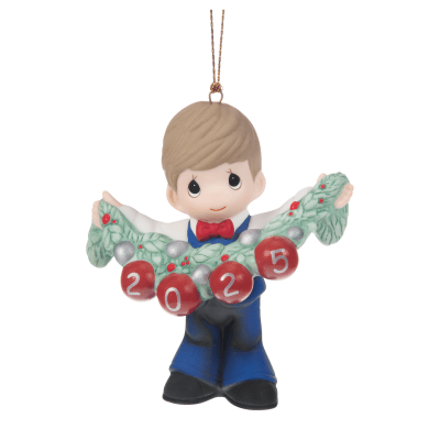 Precious Moments | Deck The Halls 2025 Dated Boy Ornament