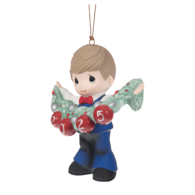 Precious Moments | Deck The Halls 2025 Dated Boy Ornament