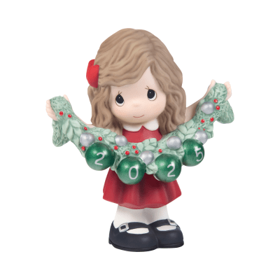Precious Moments | Deck The Halls 2025 Dated Girl Figurine