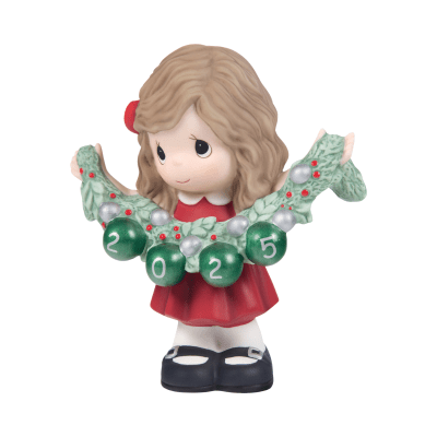 Precious Moments | Deck The Halls 2025 Dated Girl Figurine