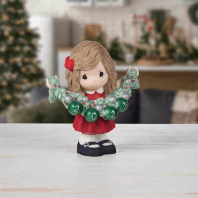 Precious Moments | Deck The Halls 2025 Dated Girl Figurine