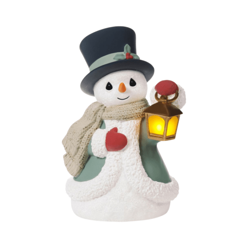 Precious Moments | Let It Snow Snowman Illuminated Musical Figurine
