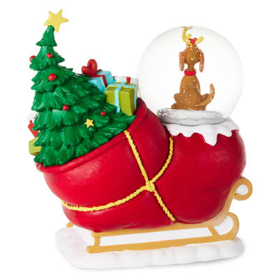 Dr. Seuss's How the Grinch Stole Christmas!™ Grinch, Max and Sleigh Snow Globe Figurine With Music