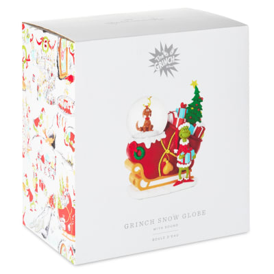 Dr. Seuss's How the Grinch Stole Christmas!™ Grinch, Max and Sleigh Snow Globe Figurine With Music