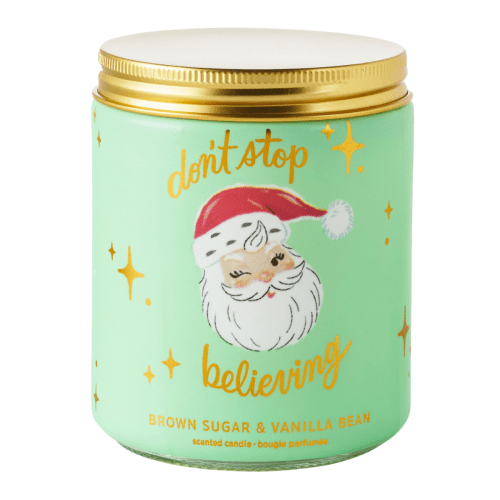 Don't Stop Believing Brown Sugar and Vanilla Bean Scented Jar Candle