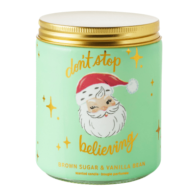 Don't Stop Believing Brown Sugar and Vanilla Bean Scented Jar Candle
