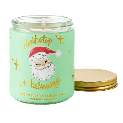 Don't Stop Believing Brown Sugar and Vanilla Bean Scented Jar Candle