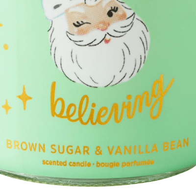 Don't Stop Believing Brown Sugar and Vanilla Bean Scented Jar Candle