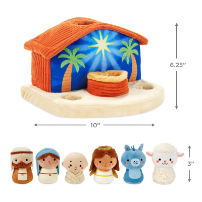 Nativity Scene Plush Toys, 7-Piece Set
