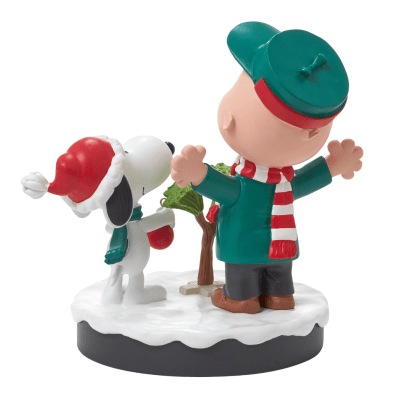 Peanuts® Charlie Brown and Snoopy With Tree Figurine