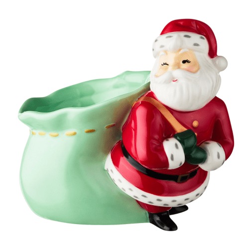 Santa With Toy Bag Candy Dish