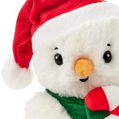 Snowman With Candy Cane Plush