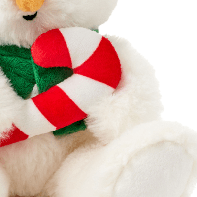 Snowman With Candy Cane Plush