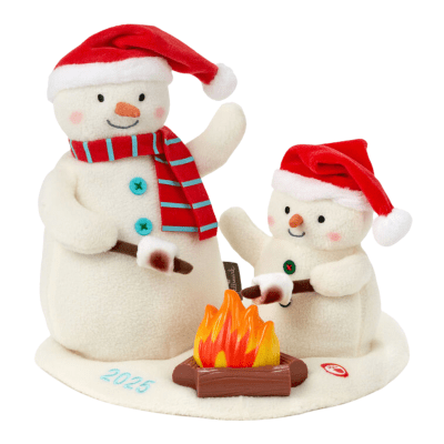 Roasting Marshmallows Singing Snowmen Plush With Light and Motion
