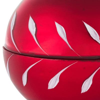 Red Glass Ball Ornament Pine-Scented Candle