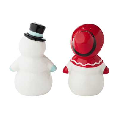 Sculpted Snow People Salt and Pepper Shakers, Set of 2