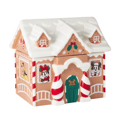 Disney Mickey Mouse and Friends Gingerbread House Cookie Jar With Music