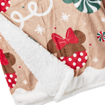 Disney Mickey and Minnie Icons on Gingerbread Throw Blanket