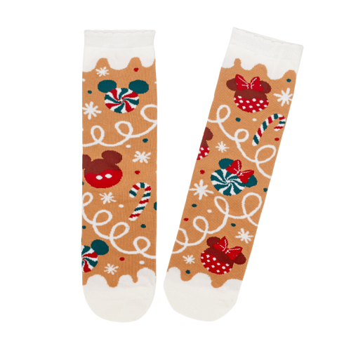 Disney Mickey and Minnie Icons Gingerbread Socks