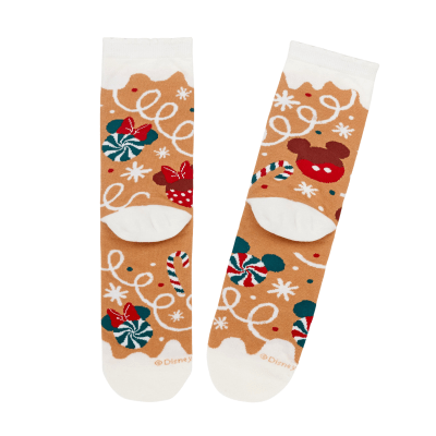 Disney Mickey and Minnie Icons Gingerbread Socks