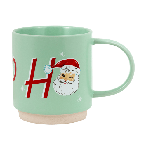 Mint Green Ho Ho Ho Santa Mug