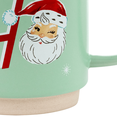 Mint Green Ho Ho Ho Santa Mug