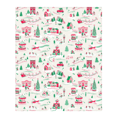 Holiday Toile Throw Blanket