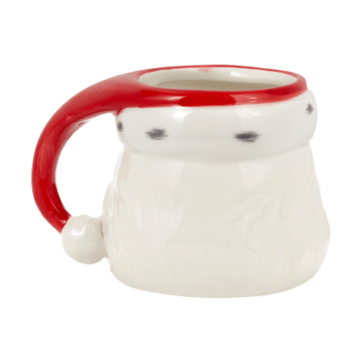 Winking Black Santa Holiday Sculpted Mug