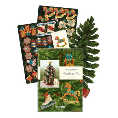 FreshCut Paper | Christmas Tree Pop-Up Bouquet With Card